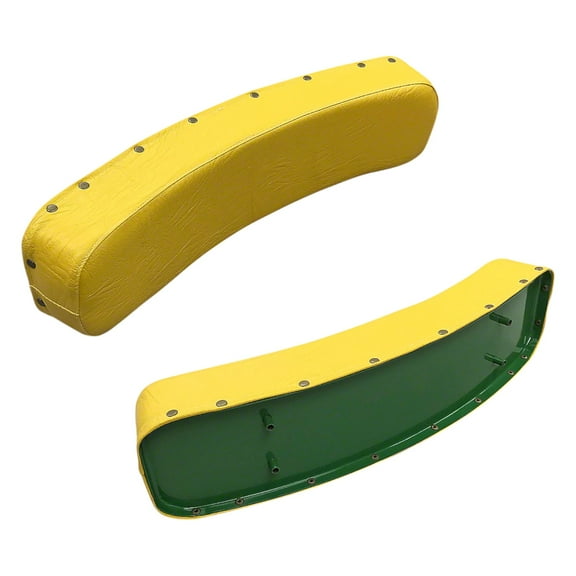 Back Rest Seat Cushion, Steel Back w/ Brass Rivets Fits John Deere Tractor    AF3271R