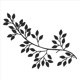 thumbnail image 3 of Decoración de Pared de Hoja de Árbol de Metal, 2 Piezas Arte de Pared de Hoja de Rama de Olivo de Vid Esculturas Desplazamiento Hierro Forjado, Letrero para Colgar en Pared,C, 3 of 3