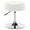 White Pu, variant on DUHOME PU Leather Vanity Stool Makeup Stool Vanity Chair Height Adjustable Swivel Stool Round Ottoman White