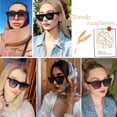 thumbnail image 2 of Gafas de sol cuadradas de ojo de gato para mujer, moda vintage, tendencia, 2 of 5