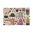thumbnail image 2 of Rocae Vintage Coffee Printed Heat Resistant Place Mats,Classic Hemstitch Cloth Fabric Placemats Imitation Linen Place Mat Table Mats 18x12 inch, 2 of 9