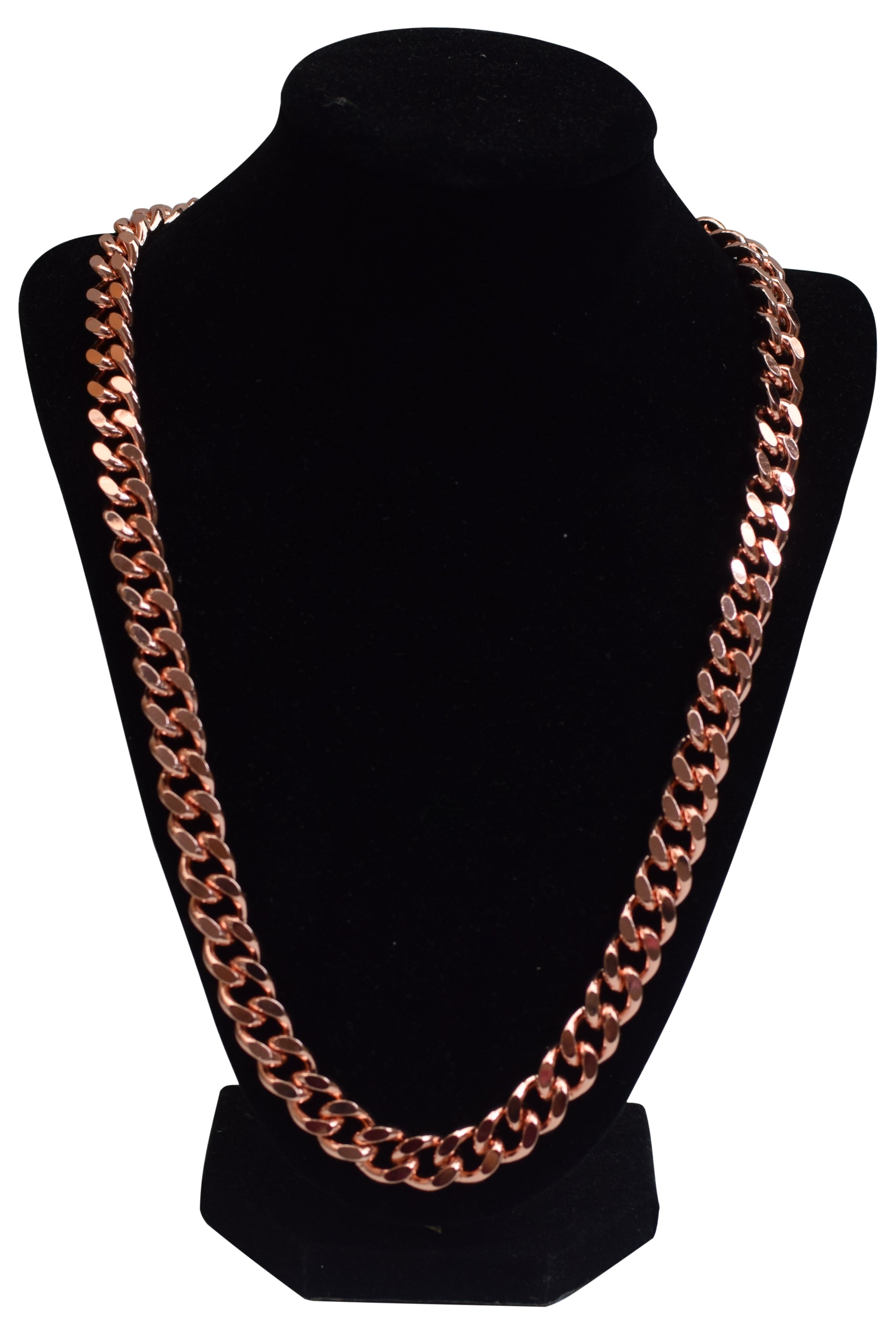 Solid Copper Heavy Mens Chain Link 24 inch Necklace