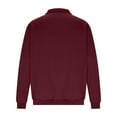 thumbnail image 5 of JIUKE Plus Size Mens Sweatshirts Quarter Zip Stand Collar Pullover Winter Fleece Sherpa Lined Outwear Tops, 5 of 9