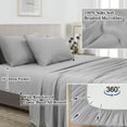 thumbnail image 4 of PHF 5 Pieces Printed Twin Comforter Set, Lightweight Reversible Botanical Bedding Set Include Comforter, Pillow Sham, Flat Sheet, Fitted Sheet and Pillowcase, Grey, 4 of 6