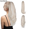 thumbnail image 3 of XmhyTop 1 Pcs Dark Brown/ Blonde Ponytail Wig, 45.72-55.88CM Heat-Resistant Synthetic, Natural-Looking for Daily Use, 3 of 5