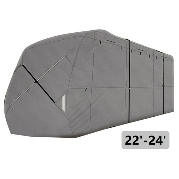 Travel Trailer RV Cover, Heavy Duty Non-Woven, Weatherproof & Sun Protection (22ft-24ft)