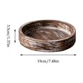 thumbnail image 3 of Round Distressed Wood Candle Tray, Rustic Farmhouse Decor for Coffee Table, Bathroom Vanity & Home Centerpieces, Candle Holder Tray Home Decor - 7.5 Inch, 3 of 7