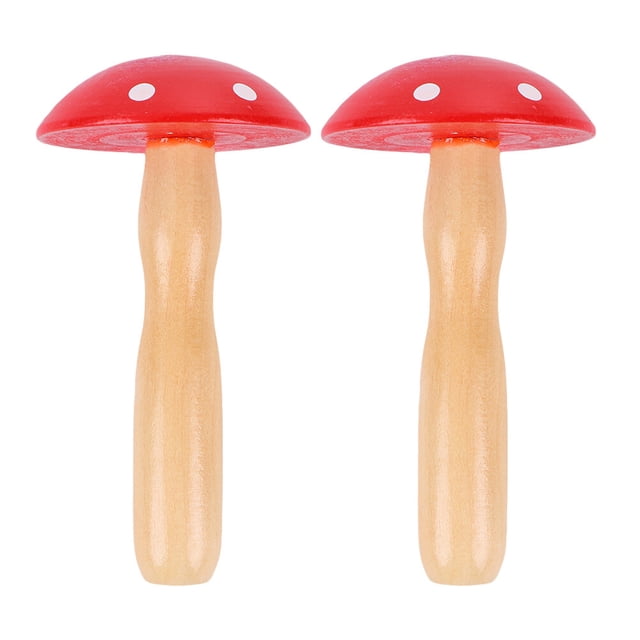 DEEPCRAFF 2 Pcs Outil de Couture Domestique en Bois Rouge pour Repriser les Champignons avec Surface Poncée Lisse