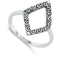 thumbnail image 4 of Elegant Filigree Swirl Geometric Ring .925 Sterling Silver Band Jewelry Female Male Unisex Size 10, 4 of 4