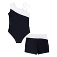 thumbnail image 5 of MSemis Kids Girls Sleeveless Shiny Diamond Gymnastics Dance Athletic Leotard with Shorts Sets, 5 of 5