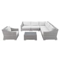 thumbnail image 3 of Modway Conway Sunbrella? Outdoor Patio Wicker Rattan 7-Piece Sectional Sofa Set in Light Gray White, 3 of 11