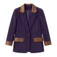 thumbnail image 4 of Ynynloco Women's Corduroy Blazers Jackets Dressy Casual Long Sleeve Lapel Fall Winter Professional Work Business Outerwear, 4 of 9