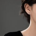 thumbnail image 3 of Solid 925 Sterling Silver Love Heart Clip On Earrings Ear Cuffs for Women Teens Heart Wrap Earrings No Piercing, 3 of 8