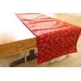thumbnail image 2 of Brocade Table Runner Christmas Holiday Collection Glittery Stars Red, 2 of 4
