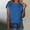 Blue, variant on Sentmoon Womens Tunic Shirts Crew Neck Short Sleeve Tops Cute Casual Basic Plus Size Womens Summer Tops 2025 Summer Saving