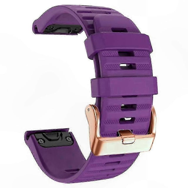 Rose Gold Striped Silicone QuickFit Band for 20mm Fitness Trackers