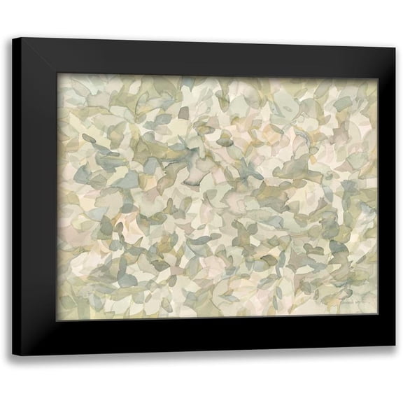 Nai, Danhui 14x12 Black Modern Framed Museum Art Print Titled - Leafy Abstract