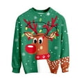 thumbnail image 5 of SRZYMJ Boys Girls Christmas Sweatshirt Kids Xmas Sweater Pullover Shirts Green 7-8 Years, 5 of 5