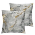 thumbnail image 2 of Acheng White Marble Pillowcase Abstract Creative Marbling Gold Veins Fashion Artificial Stone Decorative Throw Pillow Covers Cushion Covers for Sofa Couch Bed Chair,2 Pcs White, 2 of 6