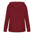 thumbnail image 4 of UPPADA Women Button Down Hoodie Casual Long Sleeves Pullover Tops Fashion Hooded Sweatshirt Soild Loose Fit Hoodies with Pocket Hoodies for Women Graphic Design Red,XXL, 4 of 6