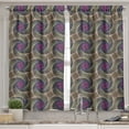 thumbnail image 2 of Ambesonne Abstract Valance & Curtain, Vortex Visual Design Art, 55"x36", Pale Eggplant and Multicolor, 2 of 7