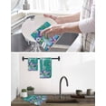 thumbnail image 5 of Hello Spring Kitchen Dish Towels for Drying Dishes Set of 3, Pastoral Purple Bottle Floral Dark Green Wood Waffle Weave Microfiber Hand Tea Bathroom Towels Quick Dry & Absorbent Towel 15.7x23.6, 5 of 7