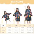 thumbnail image 4 of FORMRS Wearable Blanket Hoodie with Sleeves for Kids Cozy Flannel Sweatshirt, Floral Flamingo, 4 of 7