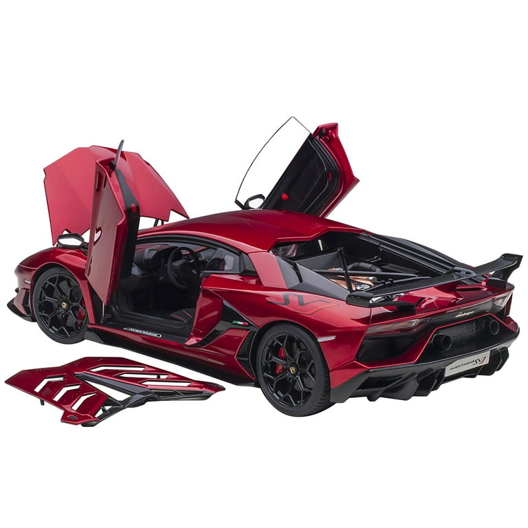 Lamborghini Aventador SVJ Rosso Efesto Red Metallic 1/18 Model Car