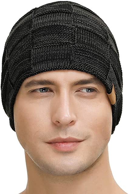 2 Slouchy Beanies for Men Winter Hats 