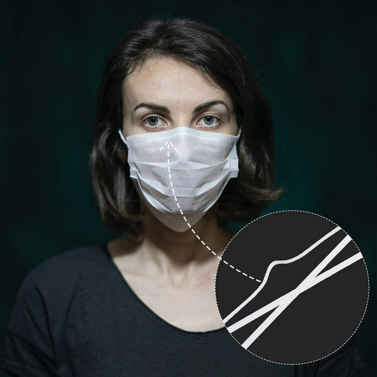 Plastic Nose Wire,mask Nose Top Bridge Molding Strip Wire,595 Mm Nose Strip,bendable  Wire for Face Mask Nose Tape Nose Wire Masking Tape 