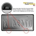 thumbnail image 4 of [Officially Licensed US Marine Corps Product] - USMC Proud Parent - Domed Custom-Made Personalized Narrow (Thin) Top 4 Hole Metal Car License Plate Frame with Free caps - Black Frame (Qty: 1), 4 of 8