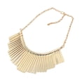 thumbnail image 2 of SmartBy Sparkling Bars Choker Metallic Necklace Bib Chunky Collar Fringe Necklace Metal Tassel Punk Jewelry for Women, 2 of 7