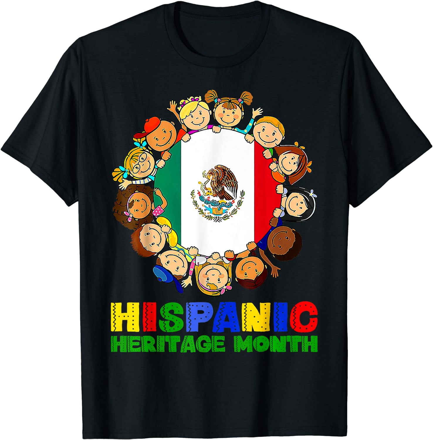 Hispanic Heritage Month Shirt For Kids - Retro Latino Countries Flag Design 2-8T