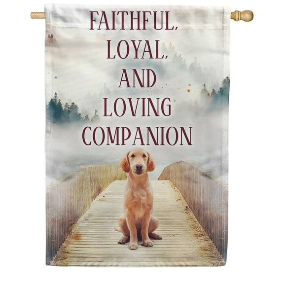America Forever Pet Memorial House Flag - Missing My Perfect Companion, Lost Pet Dog Bereavement Remembrance - Double Sided Seasonal Yard Outdoor Decorative Flag - 28" x 40"