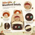 thumbnail image 6 of Lomyolo Toddler Backpack for Girls 3-8, Small Kids Backpack for Preschool Kindergarten, Lightweight School Backpack with Cartoon Patterns, Oxford Bookbag for Travel-Khaki, 6 of 7