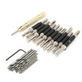 Self Centering Hinge Drill Bit Set for Window Door 22Pcs Lock Hole