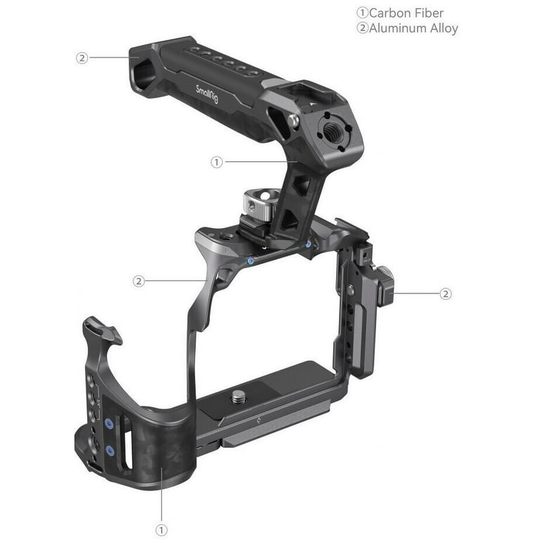 SMALLRIG ZV-E10 Cage with Silicone Handle and Built-in Threaded Holes, Cold  Shoe and Quick Release Plate for Sony ZV-E10-3538