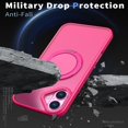 thumbnail image 3 of KOMI Étui Anneau Magnétique pour iPhone 16 Plus, Compatible avec MagSafe avec Support Anneau à 360°, Étui de Protection Antichoc pour iPhone 16 Plus Rose, 3 of 5