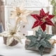 thumbnail image 5 of 26CM Christmas Flower Red Gold Glitter Fleece Simulation Fake Flower Christmas Tree Pendants Decor Decorative Flower Noel, 5 of 5
