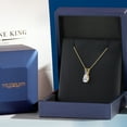 thumbnail image 5 of Gem Stone King 14K Yellow Gold DEF Lab Grown Diamond and Blue Iolite Pendant Necklace for Women | 0.75 Cttw | Gemstone April Birthstone | Pear Shape 8X5MM | With 18 inch Chain, 5 of 6
