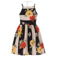 thumbnail image 2 of Big Girls' Sleeveless Floral Graduation Holiday Dressy Flower Girl Dress Black 12 (J21KS36), 2 of 4