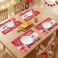 thumbnail image 3 of Red Pink Love Hearts Placemats Set of 6, Happy Valentine's Day Dining Table Place Mats Home Kitchen Decor Love you more 17.7*11.8inch, 3 of 6