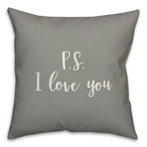 Creative Products PS I Love You 16x16 Spun Poly Pillow