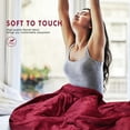 thumbnail image 4 of Electric Heated Throw Blanket, 50" x 60" Heating Blanket for Bedding, Ultra Soft Flannel with 6 Heating Levels & 3 Hours Auto Off, Machine Washable,Wine Red, 4 of 16