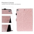 thumbnail image 5 of Allytech 10.2" iPad Case, iPad 10.2" 8th 7th Gen Case,PU Leather Glitter Slim Folio Flip Smart Cover Auto Sleep Wake Full Protection Pencil Holder Case Cover for Apple iPad 10.2 2020/2019,Rosegold, 5 of 7