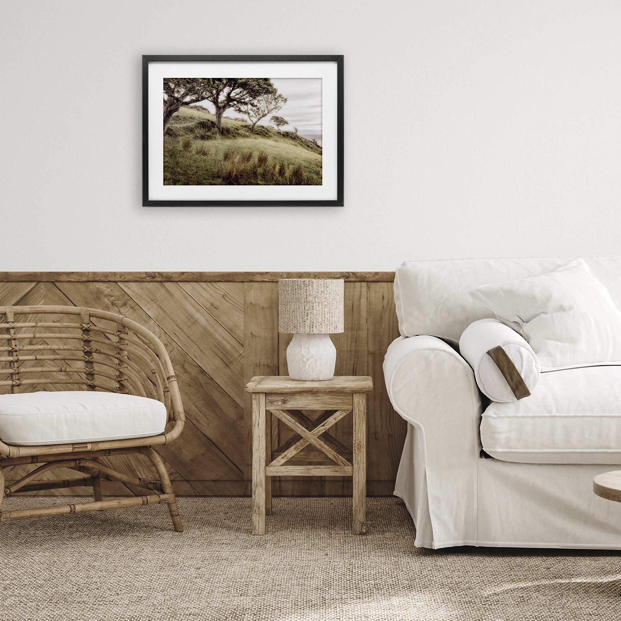 Stupell Industries Irish Hillside Landscape Black Framed Print Under Glass, design by Andy Amos