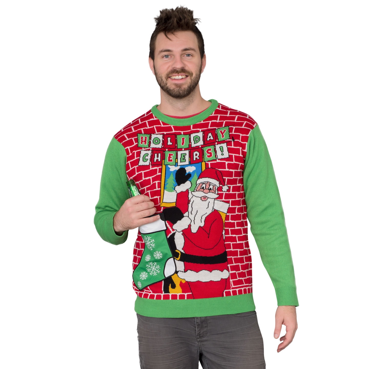 Ugly sweater beer best sale holder
