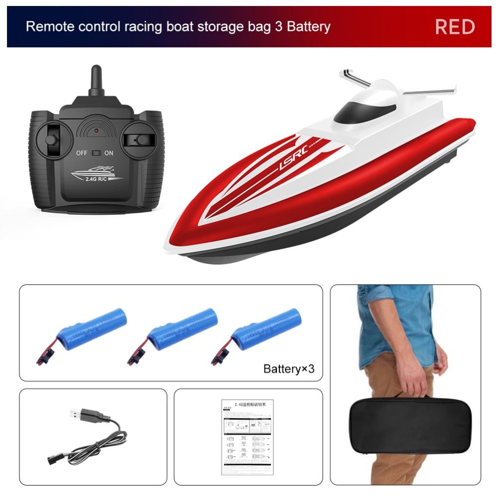 Waterproof 2.4G Kids Remote Control Speedboat 4 Channels HighSpeed