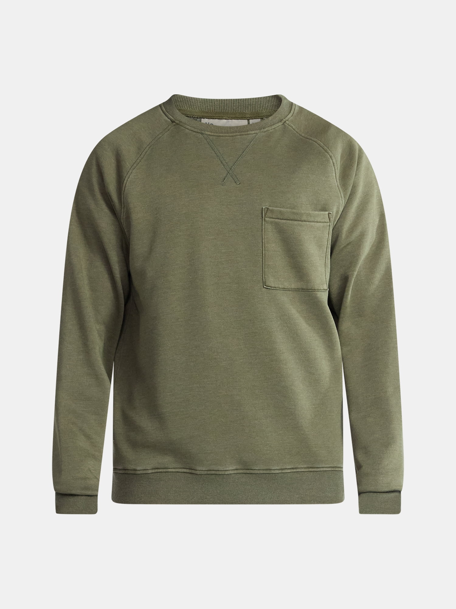 No Boundaries Oversized Crewneck Sweatshirt with Long Sleeves, Men's & Big Men's