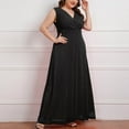 thumbnail image 5 of Robes de Bal d'Été pour Femmes Robe d'Invitée de Mariage Sans Manches à Col en V Robe Grande Taille Robes de Retour à la Maison, 5 of 5